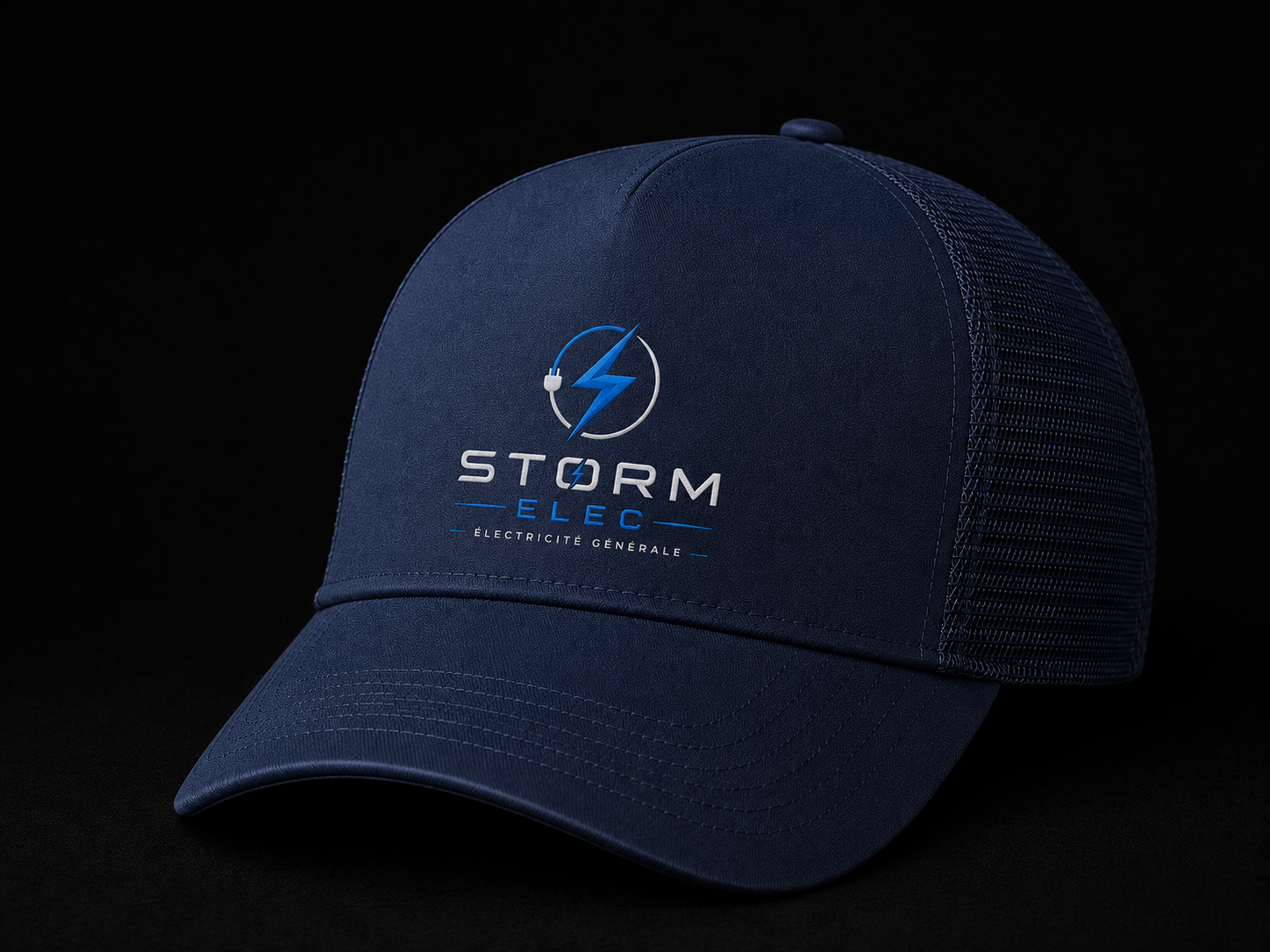 Storm Elec – Casquette marine DTF